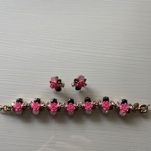 J. Crew earrings and bracelet set.